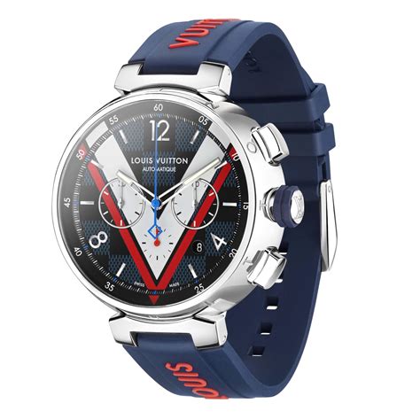 Louis Vuitton Tambour Damier Cobalt Chronograph .